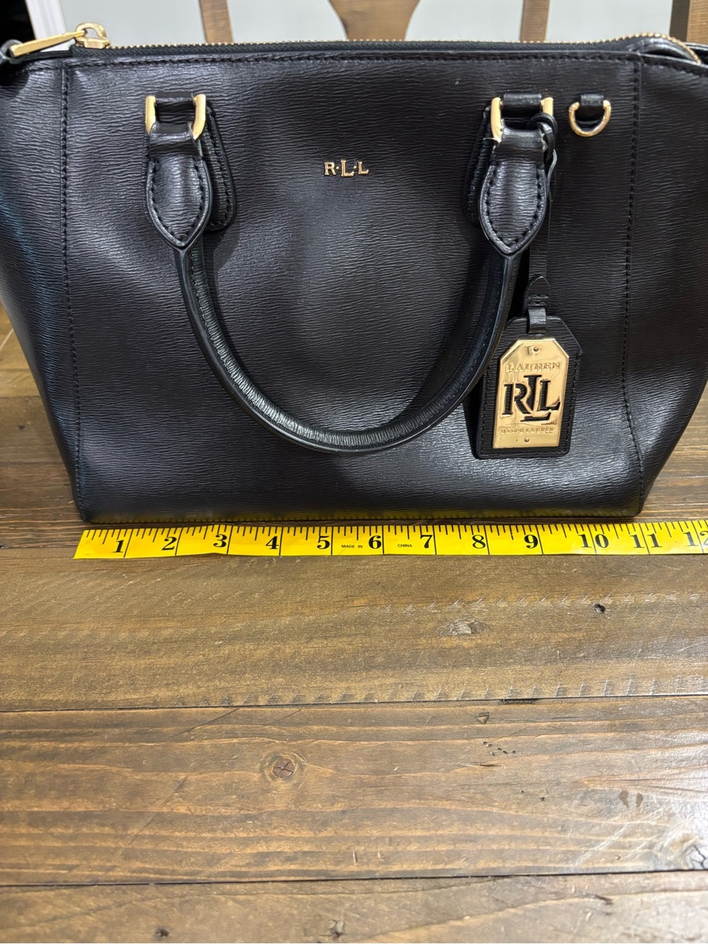 Ralph Lauren Black Leather Tote Bag - Picture 10 of 12